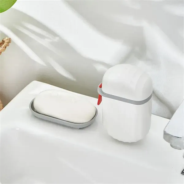 Dispensador de sabão líquido Plástico Plástico Travel Dish prato caixa criativa Produtos de banheiro rack impermeabilizado