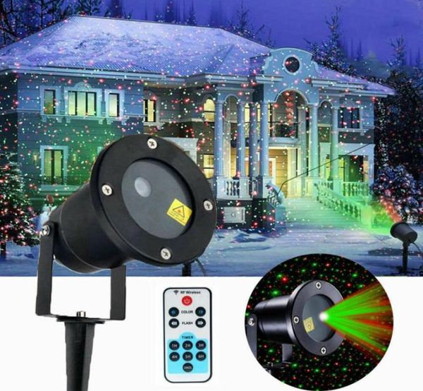 Noel Lazer Yıldız Işık RGB Duş LED Gadget Motion Stage Projektör Lambalar Açık Bahçe Çim Peyzajı 2 Arada 1 Hareketli Tam Sky2613293