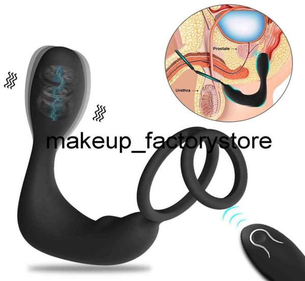 Massaggio giocattoli sessuali anali wireless telecomandata massaggiatore vibratore prostata per uomo tappo maschio tappone silicone anello gay giocattoli gay per A5705803