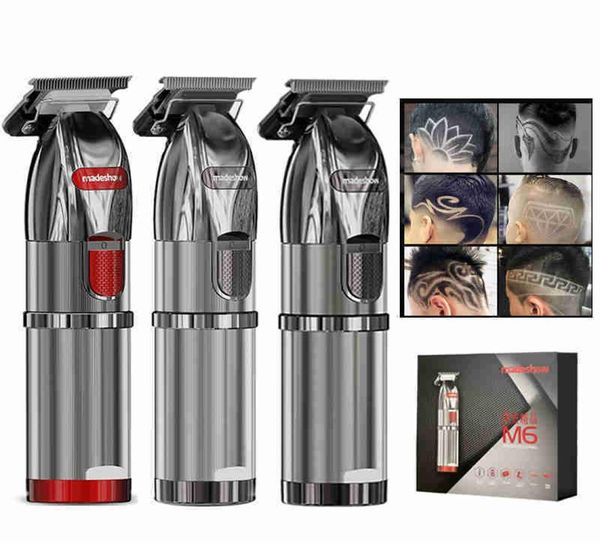 Tesoura tesouras madeshow m6 clipper de cabelo profissional Men039s mecanismo de barbeiro de metal completo aparadores de grooming strong9386907