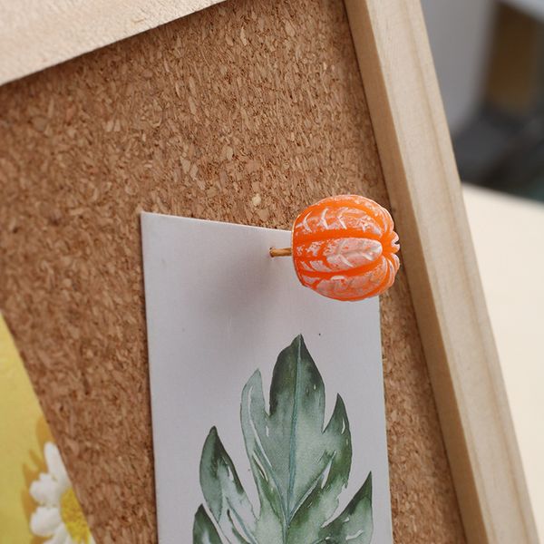 6/8pcs Orange Korknägel Bild Thumbtack Cork Board Push Pins Notizes Push Nails Kindergartenhaken große Kopfnägel Wandstift