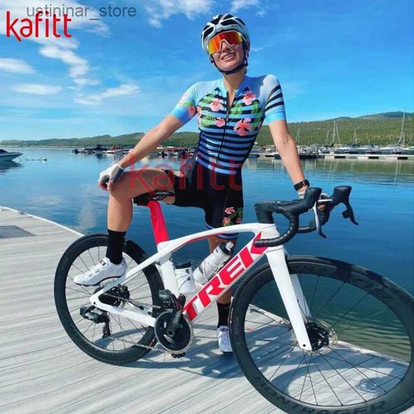 Bisiklet sürüş bisiklet jersey kadın bayanlar kız kısa kollu mtb kir bisiklet gömlek giyim dağ giyim yol bisiklet üstleri giyim yarış ceketi l47