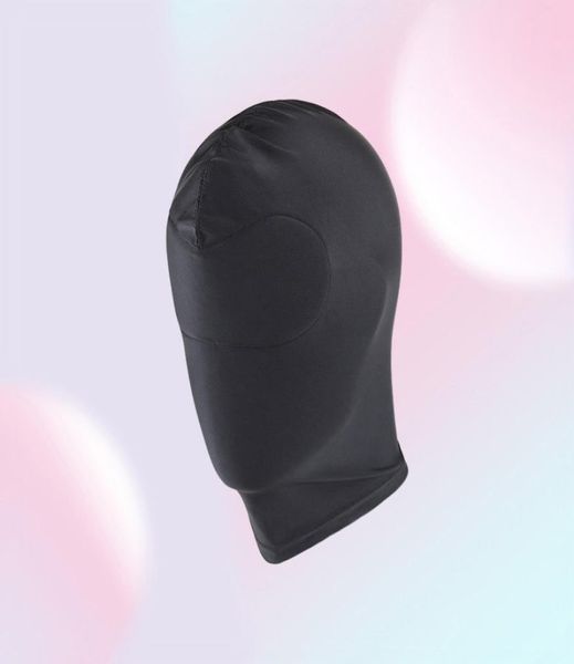 BDSM Bondage Black Mask Sex Product Fetish SM para casal Momen Mulheres Hood Eye Eye Slave Game4692144