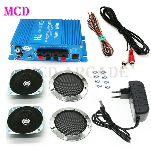 Verstärker Arcade Game Console Accessoires Amplifier Hif Audio DIY Kit 180W Stereoverstärker PC -Auto DVD MP3 Music Player 12V Home Car Audio