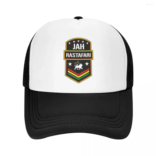 Ballkappen Jah Rastafari Rasta Lion von Juda1 Trucker Hüte Mesh Net Baseball Cap für männliche weibliche Kpop Snapback Streetwear