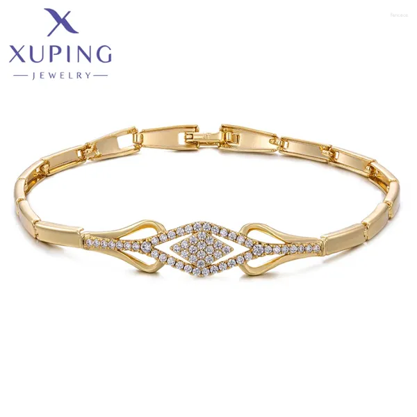 Pulseiras de link xuping jóias de chegada de charme de charme moda feminina pulseira com cor dourada clara s00153186