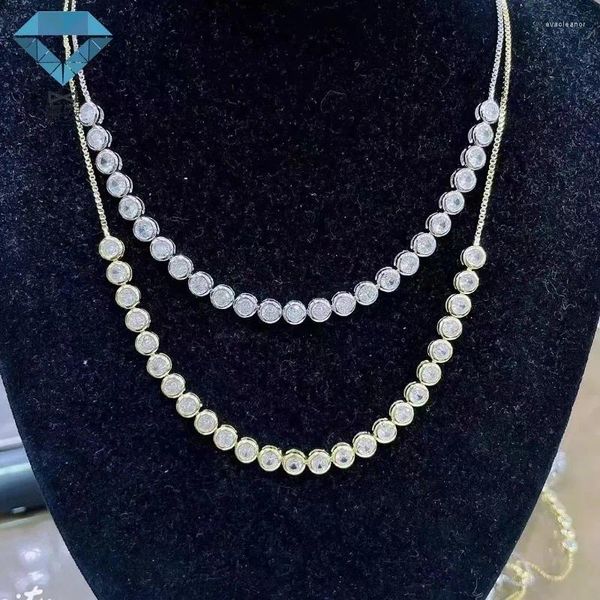 Halskettenohrringe, die rund um Zirkon eingelegte Langpullover -Kettenarmband einstellbarer Xian Edelsteine eingelegt sind