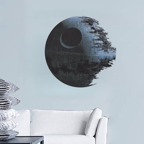 Zooyoo War Death Star Art Wall Sticker Living Room спальня 3D домашний декор наклейка Снительные наклейки на стены для детских номеров2760464