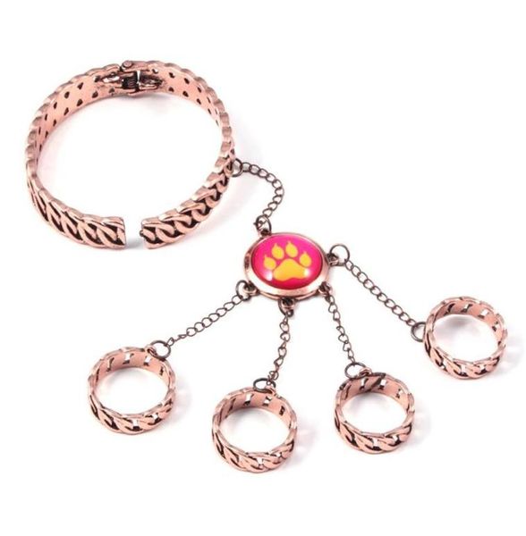 Braccialetti Charm Anime Reddy Girls Ring Bracciale Set Juleka Couffaine Cat Claw può essere aperto regalo chiuso per bambini cosplay234v2112164