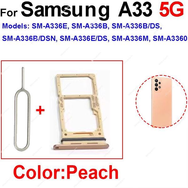 SIM -Kartenträgerhalter für Samsung A23 A235F 4G A33 A336E A53 A536B A73 A736B 5G Kartenhalter SIM KARTEN LESER -Reparaturteile Reparaturteile