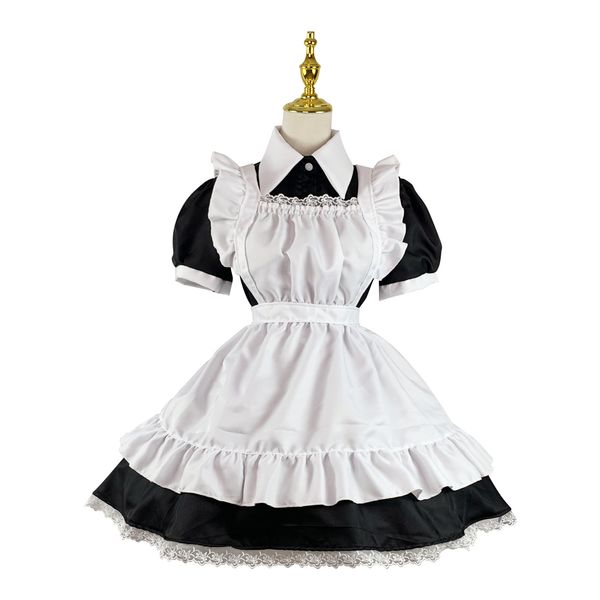 Plus Size S-5xl sexy Kostüme Maid Outfit Frauen französische Maid Cosplay-Kostüm für Halloween Retro Diener Kellner Lolita Kleid