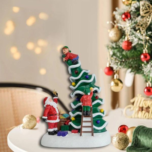 Dekorative Figuren Weihnachtsbaumtisch -Dekoration Leuchte Geschenke LED LELLED Weihnachtsschmuck für Kinder Kinder Jungen Erwachsene Mädchen Mädchen