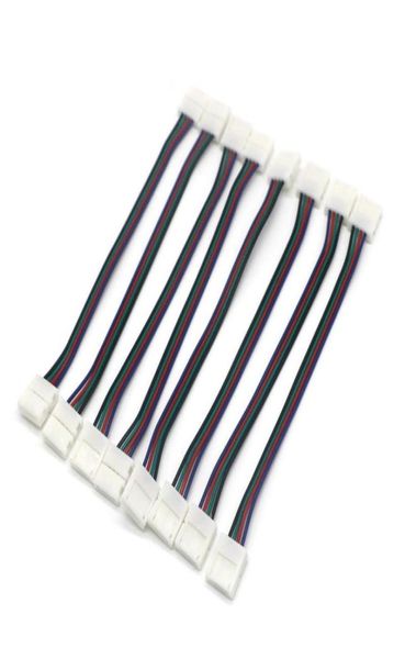 EDISON2011 1000 PCS LED 4 PIN 10mm Stecker mit 15 cm Drahtkabeln RGB -Stecker für Streifen DIY für 5050 Strip Light 2434554