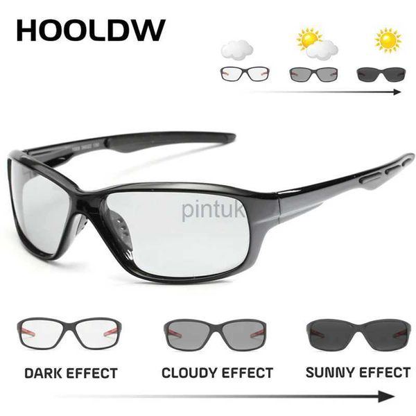 Sonnenbrille Hooldw neue photochrome Sonnenbrillen Männer fahren polarisierte Sonnenbrillen Frauen Outdoor Sport Goggle Chameleon Wechseln Farbe Eyewear 240412