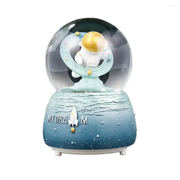 Figurine decorative Snow Box Resina Musica Spazio Globe Multiposio Falx Crystal Ball per il festival