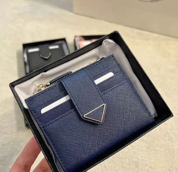 Designer Leder Brieftasche stilvolle Männer, die lange Reißverschlussdreiecks Geldbeutel Geldbeutel Kartenhalter Anmerkungen Geldbörsen mit Box Flip Women Wallet Multiple Styles Kartenhalter falten