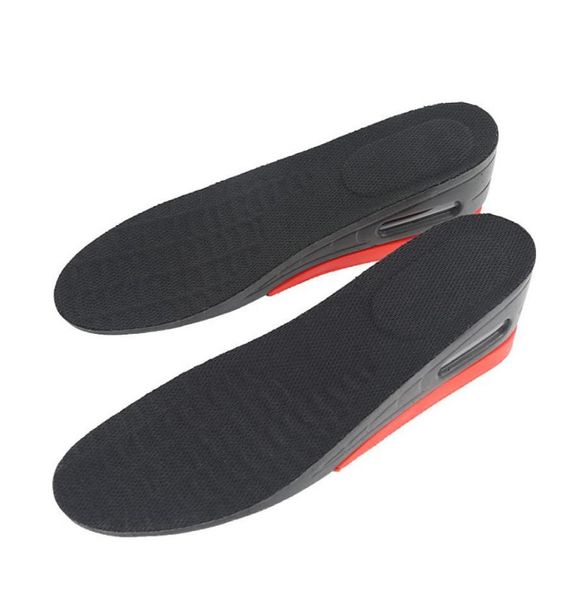 Altura invisível Aumentar palmilhas mais altas de sapatos PU PU Almofada de ar 2 camadas 5 cm Design de tamanho ajustável Homens e mulheres Insole95393588