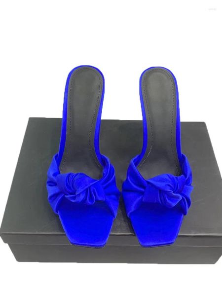Pantofole sandali a tacco alto multicolore alla moda confortevole temperamento personalità versatile 2024 primavera ed estate 0120