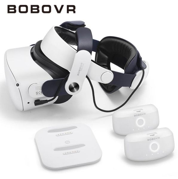 3D óculos BOBOVR M2 Plus Strap Head Strap Twin Battery Combo Combo Combo com meta missão 2 VR Banco de potência Estação de carregador com B2 BAT3662573