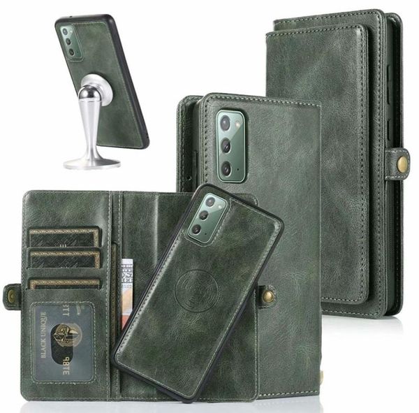 A91 Flip Cover для Samsung Galaxy Note 20 S20 Ultra A41 A21 A20 A40 A50 A51 A70 A71 Case Retro Retro Leather Wallet 2IN1 Съемный SHEL5918585