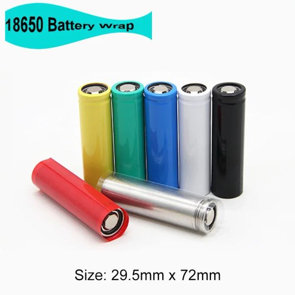 18650 Lipo -Batterie -Wickelbreite 29,5 mm x 72 mm isolierter Film Schutzpaket Pack Ärmeln PVC Wärmeschrumpfrohr