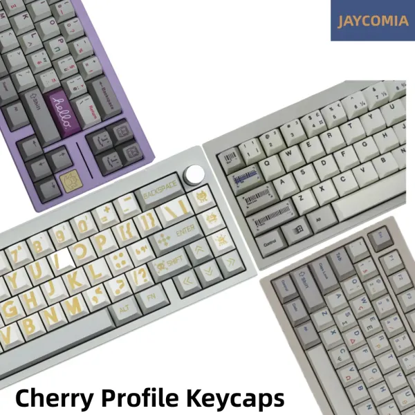 Zubehör JCM Retro Cherry Profil 140 Tasten Big Set PBT Dyesub -Tastaturen für mechanische Alice Gaming -Tastatur Big Griechas Letters MX Switch