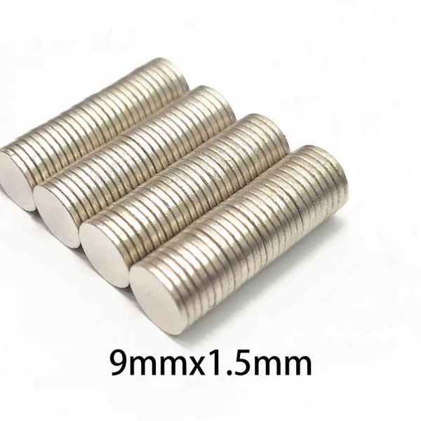 10/20/30 PCS 9x1.5 mm İnce Neodimyum Güçlü Mıknatıs 9mmx1.5mm Daimi Mıknatıs 9x1.5mm Güçlü Manyetik Yuvarlak Mıknatıs 9*1.5