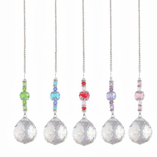 Sonnencatcher Kristall Kronleuchter Dekor Buntglaskugel hängende hängende Lichtfänger reflektierende Perlenvorhang Chakren -Dekoration