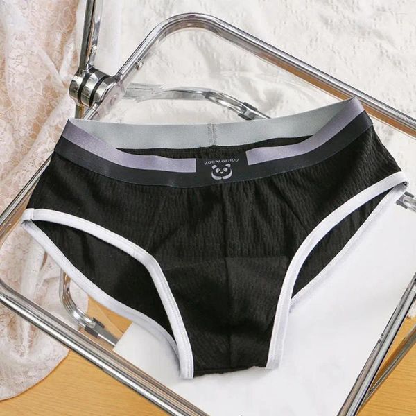 Underpants Männer lässige Briefs Panda Muster Elastischer Weitbund mittelhauthöre atmungsaktiv