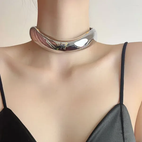 Choker Metall Unregelmäßige übertriebene Kette Twisted Kette große offene Manschette Halskette wasserdichte Schmuckzubehör Geschenk
