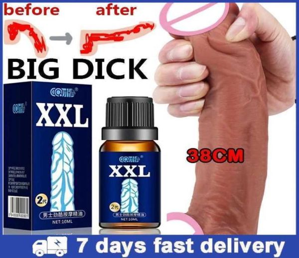 Big Dick Penis espessando o crescimento da massagem Oil de óleo sexy de orgasmo líquido para homens ereção de galo aprimorar produtos cuidados anti4890040