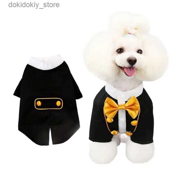 Ragazzo abbigliamento per cani vestiti abiti da compagnia maschio vestito abito da sposa festa di matrice bichon schnauzer pu bulldo francese do smoking coat l49