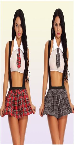 Trajes sexy Cosplay Play Plaid Night Halloween Mulheres Roleplay Sex Uniform Erótico traje Naughty Lingerie8719106