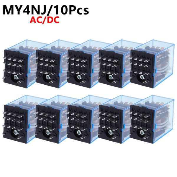 10pcs my4nj HH54P MY4N-J 14 PIN AC/DC 12V 24V 36V 48V 110V 220V 380V Mini-Relais Zwischenelektromagnetische Relais