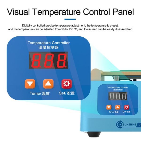 Sunshine S-918L Tela Touch Tela Separator Máquina de aquecimento rápido Bomba de vácuo para reparo de tela LCD