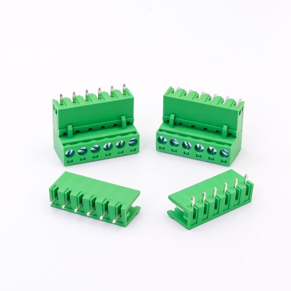 10 set 2edgk 5,08 mm morsetti plug-in Tipo di vite Connettore PCB Connettore angolo destro Pin Hocket 6pins 6pins