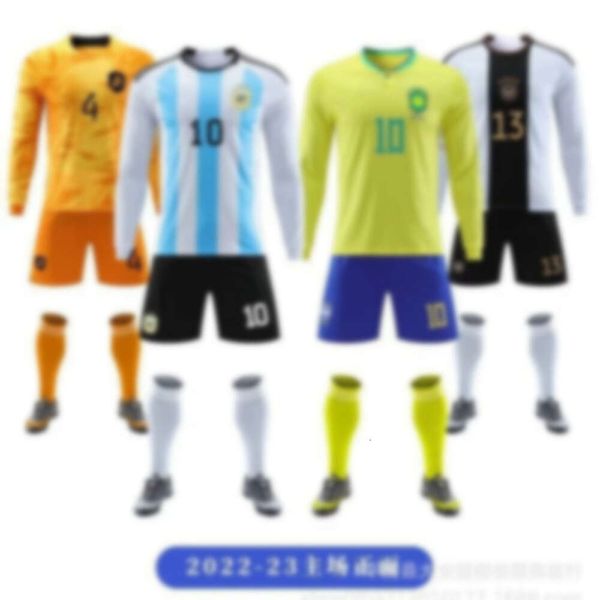 Weltmeisterschaft Jersey Nationalmannschaft Fußball -Trikot Langsamewettbewerb Ausbildung Jersey Erwachsener Club Star Number