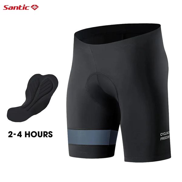 Santic Men Cycling Shorts Ciclo de verão Coolmax 4D Pad à prova de choque MTB FILDFITTING REFLEFFICILTION 240408