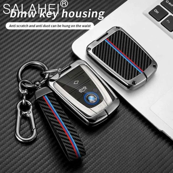 Halkalar Araba Anahtarı Çinko Alaşım Araç Uzak Anahtar Kılıf BMW I3 I8 Serisi Anahtarsız Koruyucu Anahtarlık Otomatik Aksesuarlar için Kabuk Tutucu FOB