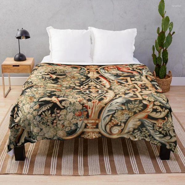 Coperte antiche golbelin francesi Aubusson Tapestry Print Coppata per il divano Kid's