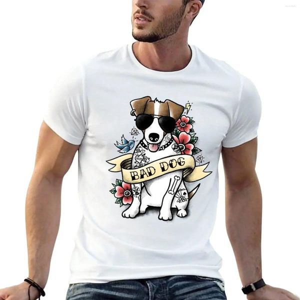 Herren-Tanktops Bad Dog Jack Russell Tattoo T-Shirt Sommer Schwergewichte plus Größen Herren T-Shirt