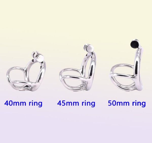 Gaiola de aço inoxidável com anel anti -off pequeno travamento de metal anel de metal anel de arco Testículo de escravidão Dispositivos de engrenagem de escravidão2663665