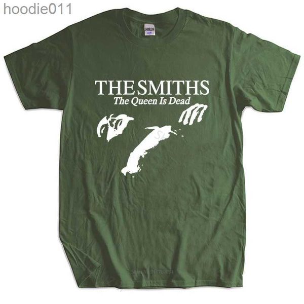 Molus de moletons masculinos de algodão masculino Camisetas de verão no topo dos Smiths The Is Dead-T-shirt dos anos 80 Indie Bigger Size Homme Black Camiseta C24325