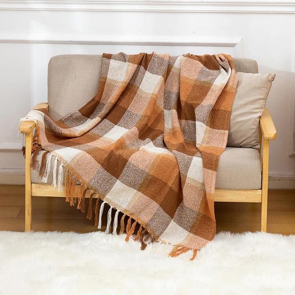 Одеяла 127x170см Турецкая кисточка одеяло вязаное кондиционирование диван диван Сиеста Шаул для пикника