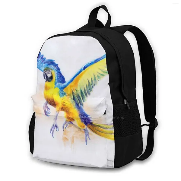 Mochila da selva para estudantes Laptop Bag Griffin Griffon Parrot Fantasy Bird Cacadoo Cool