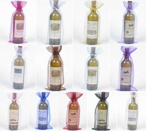 Sacchetti di organza borse da vino coulistica da vino 15x38 cm borse da trucco per trucco sapone 6428834