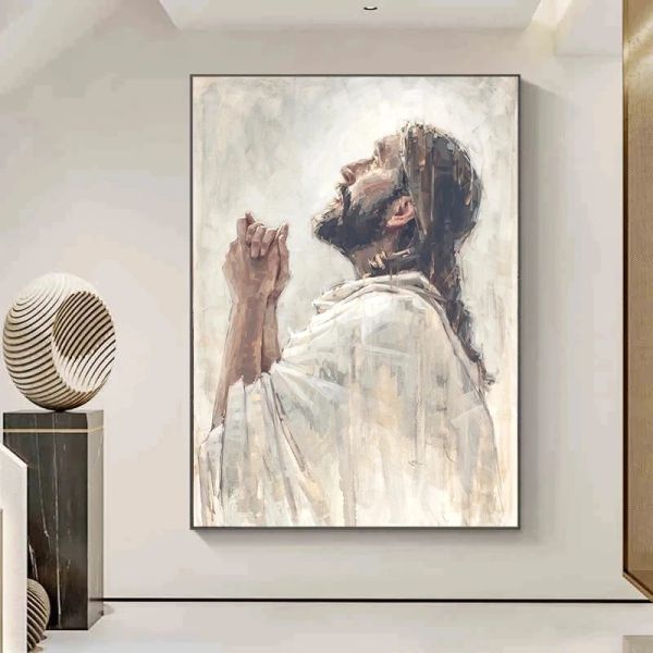 Christlicher Führer Jesus Charakter Kunst Leinwand Malerei Figur Wandkunst Plakate drucken religiöse Kirchen Wandbilder für Wohnkultur