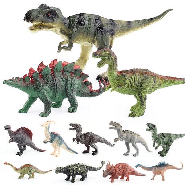 Modelos de dinossauros pequenos Toys Jurássico Tyrannosaurus Indominus rex Triceratops Brontosaurus Garotos Presentes para meninos