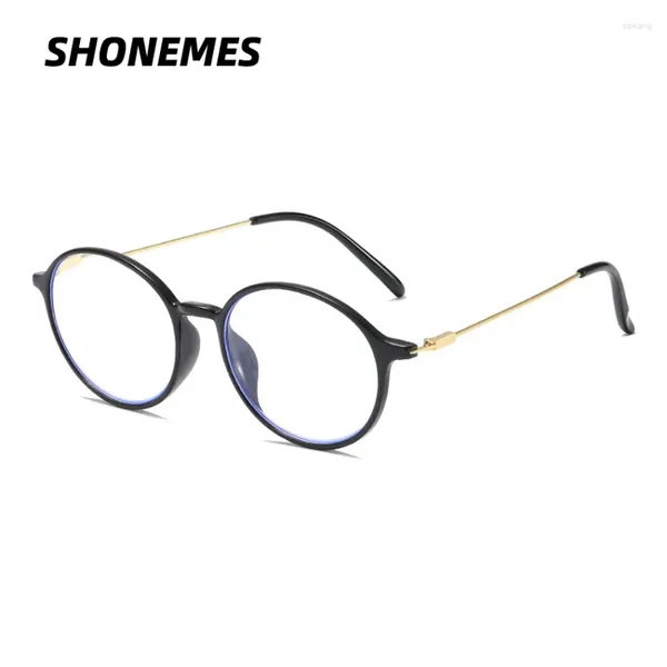 Occhiali da sole Shonemes classici occhiali rotondi blu leggeri bloccanti occhiali ottici occhiali neri viola marrone per donne