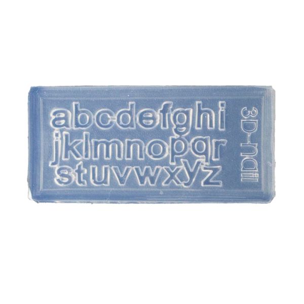 Mini letras números 3D Decorações de arte de unhas UV Ornamentos de unhas de molde de cristal UV